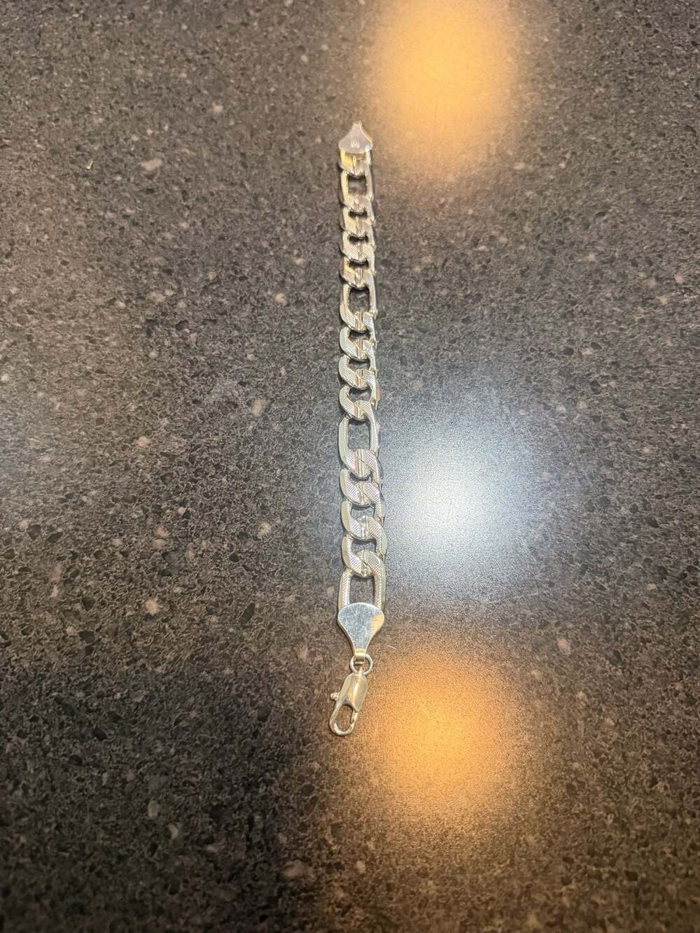 925 Sterling Silver Figaro Link Bracelet